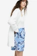 Шорти лляні H&M 270993840_blue S Блакитний/білий - зображення 2