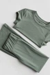 Комплект (топ, легінси) H&M 271233806_khaki 170 Хакі - изображение 2