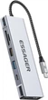 USB-хаб Essager 8 in 1 USB C HUB многофункциональный для ноутбука NVMЕ/SATA SSD Grey - изображение 2
