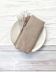 Льняные салфетки TouchableLinen 4 шт Бежевый Салфетки для сервировки стола 50х50 см - изображение 6