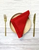 Льняные салфетки TouchableLinen 4 шт Красный Салфетки для сервировки стола 25х25 см - изображение 4
