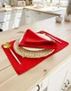 Льняные салфетки TouchableLinen 4 шт Красный Салфетки для сервировки стола 25х25 см - изображение 8