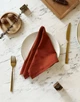 Лляні серветки TouchableLinen 4 шт Теракотовий Серветки для сервірування столу (100% льон) 45х45 см - зображення 1