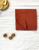 Лляні серветки TouchableLinen 4 шт Теракотовий Серветки для сервірування столу (100% льон) 45х45 см - зображення 7