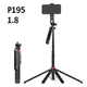 Штатив для телефона AC Prof P195 43–180 см с Bluetooth-пультом, держателем для смартфона, алюминиевый (E9A4CF1AEE2B) - изображение 2