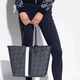 Жіноча сумка-шоппер Michael Kors Eliza Large Empire Signature Logo Stripe Tote Bag синя - зображення 5