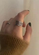 Женское кольцо Four Metal Lines (1593-01) Серебряный One size No Brand - изображение 2