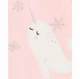 Чоловічок флісовий принтований на дівчинку Carter's 76-81 см рожевий - изображение 2