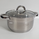 Каструля з нержавіючої сталі 4,5 л German Family з термостійкою скляною кришкою, універсальна нержавіюча каструля з товстим 9-шаровим дном для газової, електричної та індукційної плити Срібляста GF45N - зображення 5