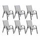 Комплект 6шт. садових стільців з текстилену Garden Chair Udine SC-092 Сірий - зображення 1