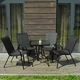 Комплект 4шт. садовых стульев с текстилена Garden Chair Udine SC-092 Черный - изображение 11