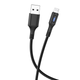 Кабель 1.2м для зарядки телефона планшета MicroUSB Android Hoco U79 120см |2.4A| Черный - изображение 4