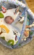 Розвиваючий термокилимок манеж 2 в 1 для малюка дитини новонароджених від 0 місяців Сolombokid килимок з дугами ігровий м'який на підлогу з брязкальцями та подушкой, для немовляти на підлогу (8646) - зображення 4