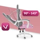 Компьютерное кресло Hell's Rainbow Pink-Gray тканина (5904204981392) - изображение 8