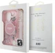 Etui Guess Hardcase IML Flowers With Pearl Strap MagSafe do Apple iPhone 16 Pro Max Pink (GUHMP16XHFWBRCESP) - obraz 7