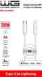 Kabel Winner Group USB Type-C - Lighting 2 m White (8591194122156) - obraz 3