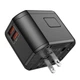 Мультифункціональний мережевий адаптер Hoco AC15 QC3.0+ PD 20W (чорний) - зображення 4