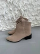 Жіночі черевики ковбойки ShoesBand Бежева натуральна замша на підборах 37 (24 см) (S55151-4д) - зображення 9