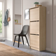 Тумба для обуви BISSA 49x28x135 cm IKEA 105.302.21 дуб - изображение 4
