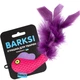 Игрушки Barksi Игрушка для кошек, розовая рыбка с колокольчиком и перьями 1 шт (3435) - изображение 1