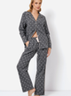 Піжама (сорочка + штани) Aruelle Joy pajama long 2XL Сіра (5905616143279) - зображення 1