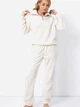 Домашній костюм (кофта + штани) Aruelle Teodora set soft M Білий (5905616140124) - зображення 1