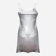Koszula nocna damska satynowa DKaren Slip Karen XS Silver (5901780652203) - obraz 3
