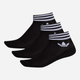 Zestaw skarpetek damskich adidas Trefoil Ankle Socks EE1151 35-38 3 pary Czarny (4061619042610) - obraz 1