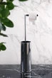 Держатель туалетной бумаги Q-BATH 2341563 хромированная сталь+экокожа+нержавеющая сталь - изображение 3