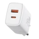 Мережевий зарядний пристрій Baseus 20W Compact Quick Charger QC3.0+PD3.0 20W USB+Type-C 3A Білий - зображення 2