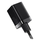 Мережевий зарядний пристрій Baseus 30W Super Si Pro Quick Charger QC3.0+PD3.0 30W USB+Type-C 3A Чорний - зображення 2