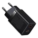 Мережевий зарядний пристрій Baseus 30W Super Si Pro Quick Charger QC3.0+PD3.0 30W USB+Type-C 3A Чорний - зображення 3