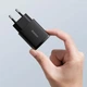 Мережевий зарядний пристрій Baseus 20W Compact Quick Charger QC3.0+PD3.0 20W USB+Type-C 3A Чорний - изображение 6