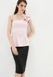 Женский костюм блуза с бантиком + юбка миди Подіум Bow 27928-ROSE S Розовый - изображение 1