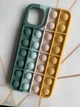 Силіконовий чохол Поп іт Антистрес Поп-Іт Pop It для iPhone 11 (6,1) Попіт Зелено-жовтий - зображення 1