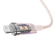 USB кабель для iPhone на Lightning Baseus Explorer Series with Temperature Control (1m, 2.4A, 480 Mbps). Pink - зображення 2