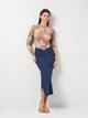 Юбка женская Zara 5039/336 S Темно-синяя (05039336073025) - изображение 3