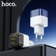 Мережевий Зарядний Пристрій Hoco C125A Transparent tribute 1Type-C/20W/PD + (Type-C - Lightning) (Чорно-бiлий) - зображення 4
