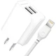 Мережевий Зарядний Пристрій XO L35D 2USB/2.1A + (USB - Lightning) (Бiлий) - изображение 1