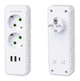Розетка двійник із заземленням Voltronic F-103 White, 2 розетки+2xUSB+1xType-C, 2500W, 10A, 110-250V - зображення 1