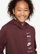 Детское теплое худи на флисе для девочки Nike K Nsw Club Flc Hdy Mlogo HQ0970-652 128-137 см Коричневое (197601380942) - изображение 7