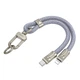 Дата кабель-шнурок Hoco GH5 Elegant Type-C to Lightning (0.21m) Denim Blue - 00000075211_1 - зображення 4