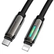 Кабель hoco. U136 Prize Type-C to Lightning 27W з Led-підсвічуванням 1.2м, швидка зарядка iPhone зі стабільною передачею даних Black - зображення 3