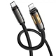 Кабель hoco. U136 Prize Type-C to Lightning 27W з Led-підсвічуванням 1.2м, швидка зарядка iPhone зі стабільною передачею даних Black - зображення 4