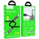 Кабель hoco. U136 Prize Type-C to Lightning 27W з Led-підсвічуванням 1.2м, швидка зарядка iPhone зі стабільною передачею даних Black - зображення 1