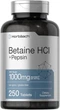 Добавка премиум-класса бетаин HCl с пепсином Horbäach Betaine HCl with Pepsin 250 таблеток - изображение 1