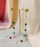 Длинные серьги бижутерия Бусины на цепочке jewelry Многоцветные - изображение 9