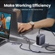 Кабель 2в1 Ugreen One-for-two Fast Charging (2 Type-C) 100W (1.5m) Black - зображення 2