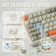 Клавіатура AJAZZ AK820 MAX Grey Beige Orange Бездротова Ігрова Механічна. 2.4G/Bluetooth/Кабель. Батарея 8000mAh. Flying Fish Switch - зображення 5