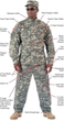 Штани Rothco тактичні військові Camo Combat Uniform - ACU Digital цифровий камуфляж 2XL - зображення 6